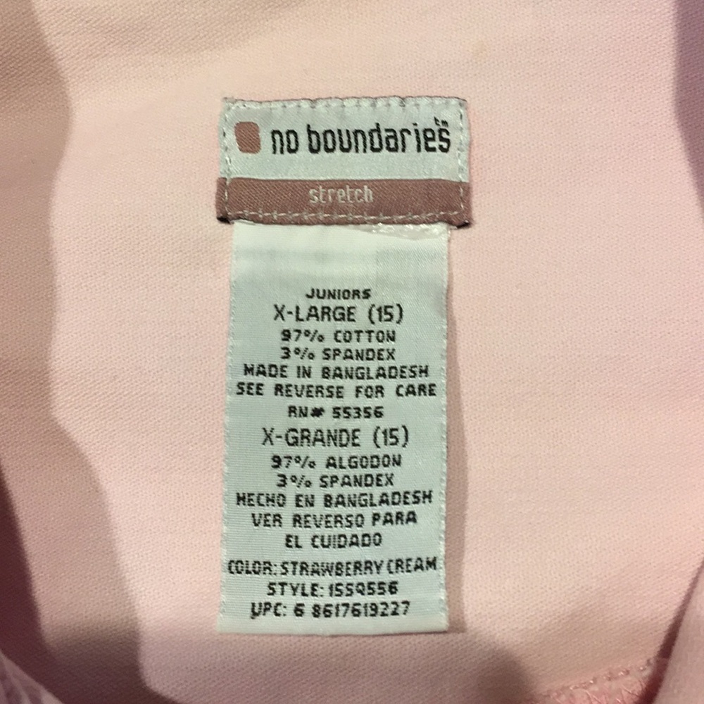 NoBo Jean Jacket Gaded Pink Stretch XL - Picture 4 of 5